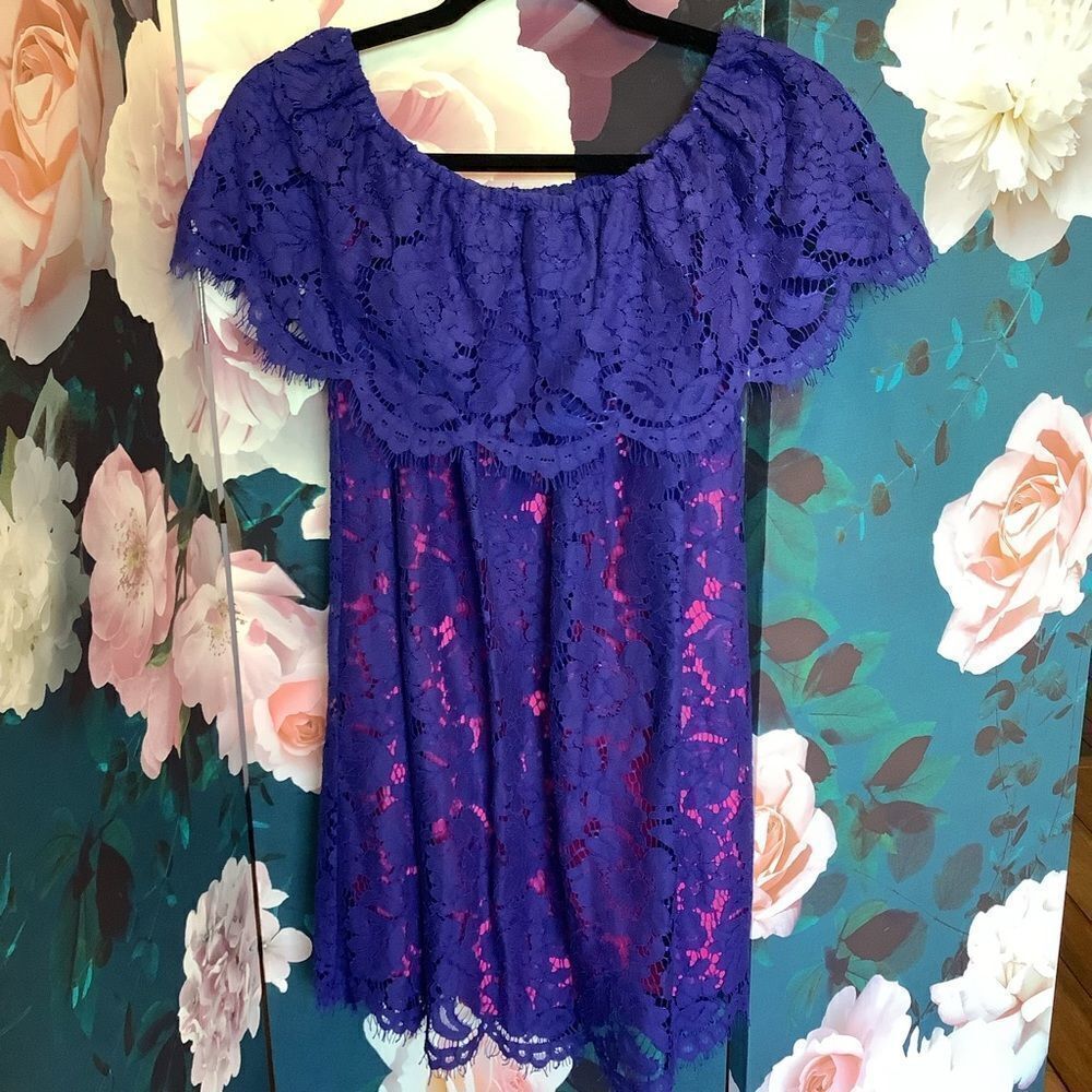 New! Sugar lips Royal Blue Lace Dress